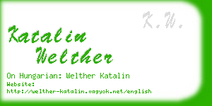 katalin welther business card